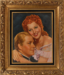 Lot #7377 Lawrence Williams Original Painting of Jeanette MacDonald and Nelson Eddy - Image 1
