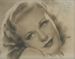 Lot #7346 Ginger Rogers Oversized Signed Photograph - Image 1