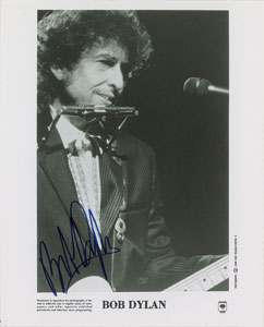 Lot #7084 Bob Dylan Signed Photograph