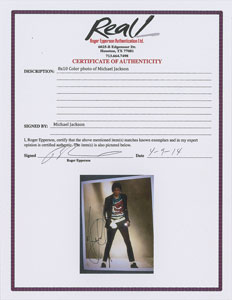 Lot #7316 Michael Jackson Signed Photograph - Image 2