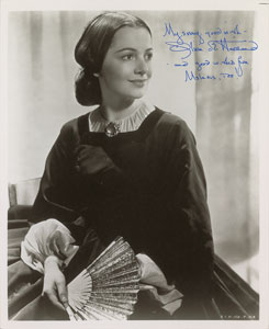 Lot #7342 Gone With the Wind: Olivia de Havilland Signed Photograph