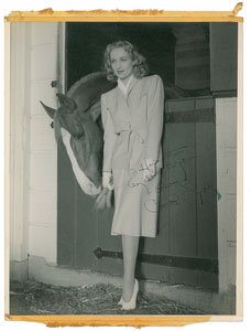 Lot #7334 Carole Lombard Oversized Signed Photograph