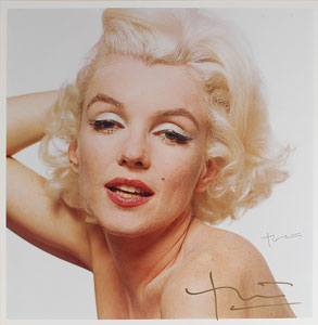 Lot #7388 Marilyn Monroe Oversized Photograph Signed By Bert Stern