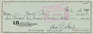 Lot #7195 Marvin Gaye Signed Check