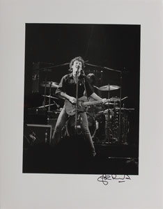 Lot #7247 Bruce Springsteen Photo Print Signed by Photographer John Rowlands - Image 1