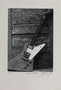 Lot #7178 Gibson Explorer AP Photo Print Signed by Photographer John Rowlands - Image 1