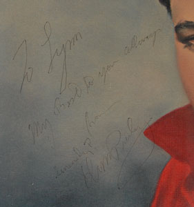 Lot #7080 Elvis Presley Oversized Signed Artist Print Portrait - Image 2