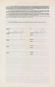 Lot #7203 Grace Slick Signed Document