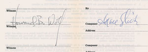 Lot #7203 Grace Slick Signed Document - Image 2