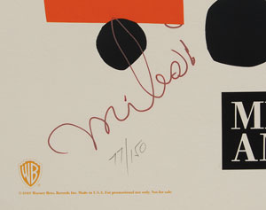 Lot #7142 Miles Davis Signed Poster - Image 2