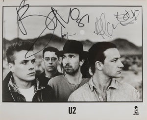 Lot #7326 U2 Signed Photograph