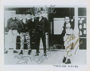 Lot #7306 The Clash Signed Photograph
