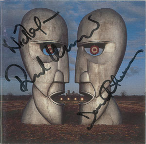 Lot #7137 Pink Floyd Signed ‘Division Bell’ CD: Wright, Gilmour, Mason