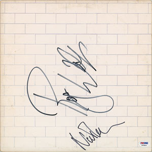 Lot #7133 Pink Floyd Signed ‘The Wall’ Album: Waters and Mason