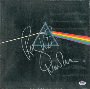 Lot #7135 Pink Floyd Signed ‘The Dark Side of the Moon’ Album: Waters and Mason