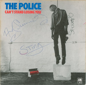 Lot #7241 The Police Signed 45 RPM Sleeve