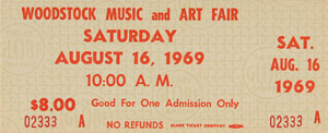 Lot #7207 Woodstock Set of (6) Tickets - Image 3