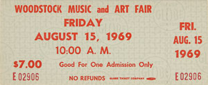 Lot #7207 Woodstock Set of (6) Tickets - Image 4