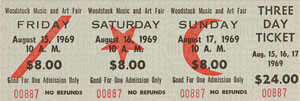 Lot #7207 Woodstock Set of (6) Tickets - Image 6