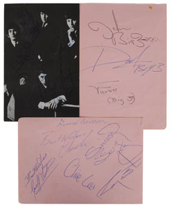 Lot #7185 British 1960s Beat Groups Collection of Four Signed Items - Image 1