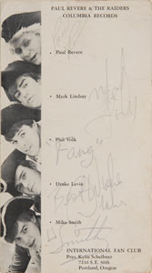 Lot #7201 Sixties and Fifties Bands Collection of Four Signed Items - Image 4