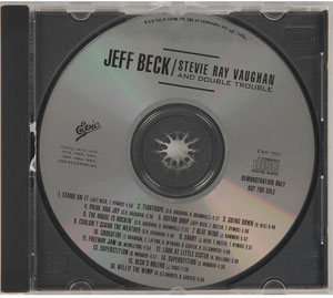 Lot #7328 Stevie Ray Vaughan and Jeff Beck Signed CD Sampler Promo - Image 2
