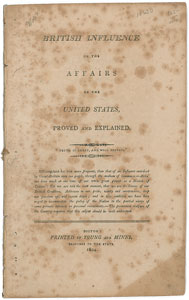 Lot #178  19th-Century America: British Influence on the Affairs of the United States - Image 1