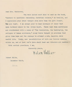 Lot #184 Helen Keller