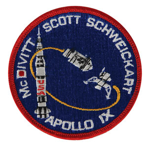 Lot #49 Dave Scott’s Apollo 9 Flown Mission Patch