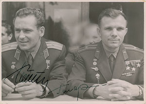 Lot #343 Yuri Gagarin and Gherman Titov