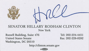 Lot #163 Hillary Clinton