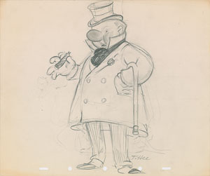 Lot #423 W. C. Fields concept drawing from The Autograph Hound - Image 1