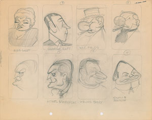 Lot #408 Movie Stars concept drawing from Mickey’s
