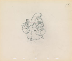 Lot #412 Doc production drawing from Snow White and the Seven Dwarfs - Image 1
