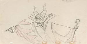 Lot #466 Maleficent production drawing from