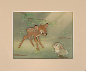 Lot #440 Bambi and Thumper production cels from