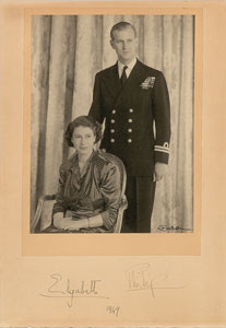 Lot #224  Queen Elizabeth II and Prince Philip