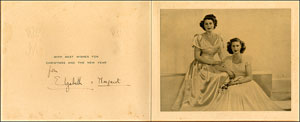 Lot #222  Queen Elizabeth II and Princess Margaret - Image 1