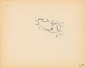 Lot #390 Mickey Mouse production drawing from