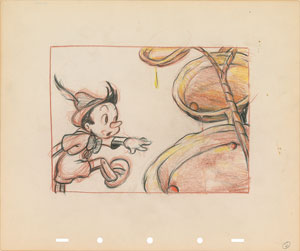 Lot #430 Pinocchio production concept storyboard from Pinocchio - Image 1