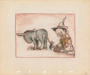Lot #431 Pinocchio production concept storyboard from Pinocchio - Image 1