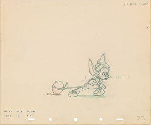 Lot #434 Pinocchio production drawing from