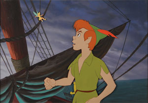 Lot #457 Peter Pan and Tinker Bell production cels