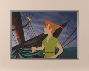 Lot #457 Peter Pan and Tinker Bell production cels and production background from Peter Pan - Image 2