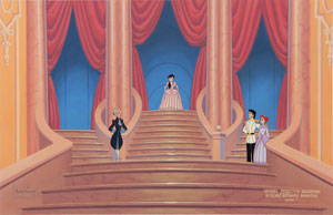 Lot #482 Ariel and Prince Eric keymaster background set-up from The Little Mermaid II - Image 1