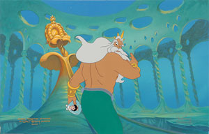 Lot #486 King Triton keymaster background set-up from The Little Mermaid II - Image 1