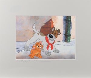 Lot #495 Oliver and Dodger limited edition cel from Oliver and Company - Image 2
