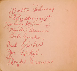 Lot #782  Baseball Hall of Famers: Ruth, Gehrig, Johnson, and More - Image 3