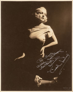 Lot #8127 Carole Lombard Oversized Signed Photograph - Image 1
