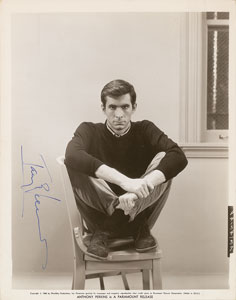 Lot #8267 Anthony Perkins Signed Photograph